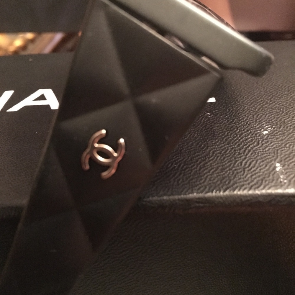 Chanel Black Quilted Leather Sunglasses